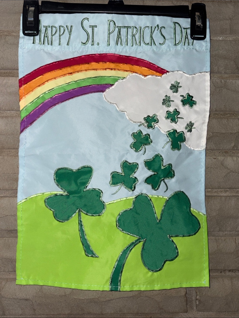 St. Patrick's Day Shamrock with Rainbow garden flag